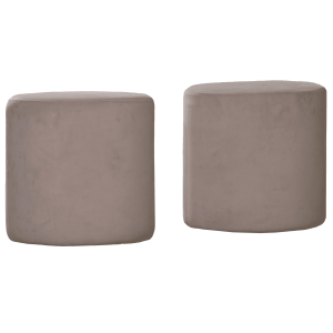 Pouf velluto rosa 1 posto