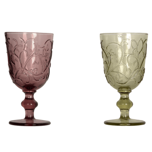 Bicchieri acqua Jasmine vinaccio e verde