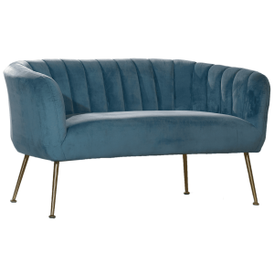 Divano velluto conchiglia 2 posti