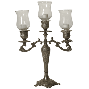 Candelabro Chelfield barocco in argento