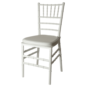 Sedia Chiavarina bianca con cuscino bianco