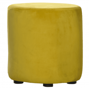 Pouf velluto giallo senape