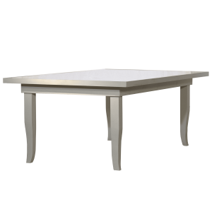 Tavolo rettangolare specchio bordo bianco 200x120 cm