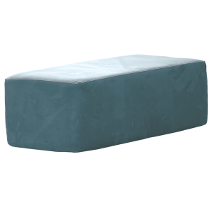 Pouf velluto blu petrolio 2 posti