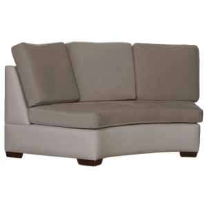 Divano angolare velluto tortora 3 posti