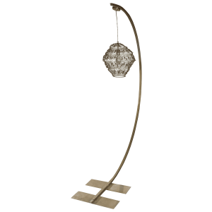 Lampadario Bali autoreggente su asta oro