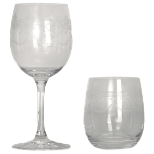 Bicchieri pantografati acqua e vino